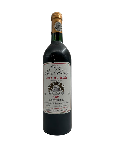 Flaska Château Cos Labory 1987 Grand Cru Classé rött vin