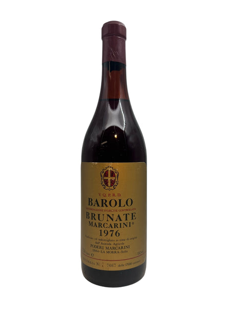Flaska Barolo Marcarini rött vin från 1976
