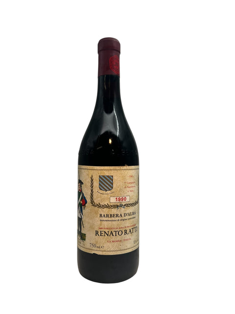 Flaske af Barbera d'Alba Renato Ratti 1990 rødvin