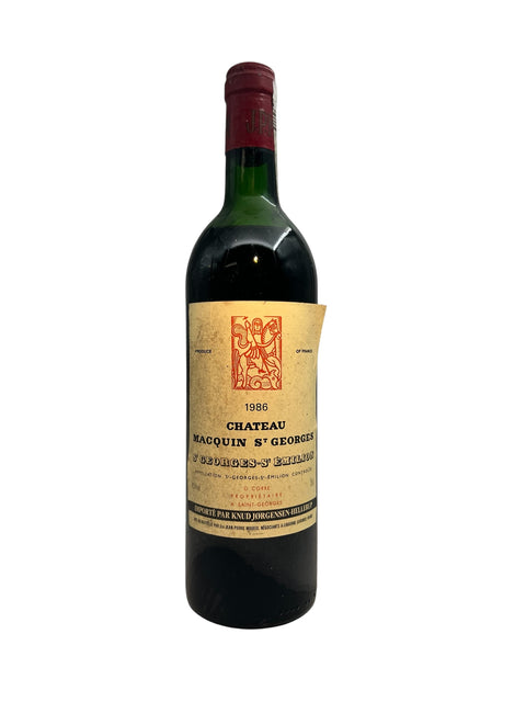 Flaska Chateau Macquin St Georges rött vin från 1986