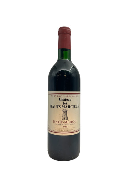 Flaska Château les Hauts Marcieux rött vin från 1986