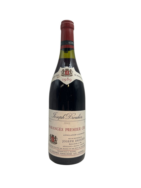 Eine Flasche Maranges Premier Cru Joseph Drouhin 1989 Rotwein