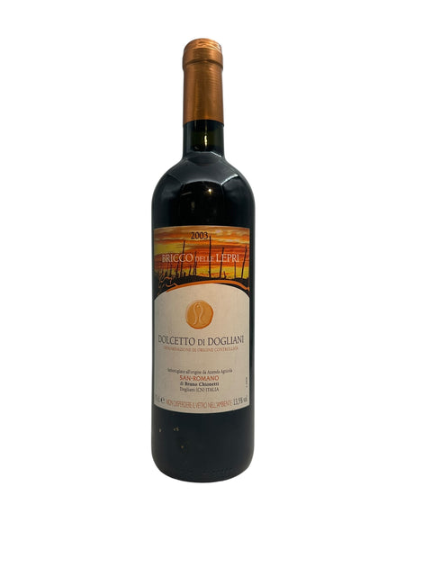 Bricco delle Lepri San Romano 2003 red wine bottle