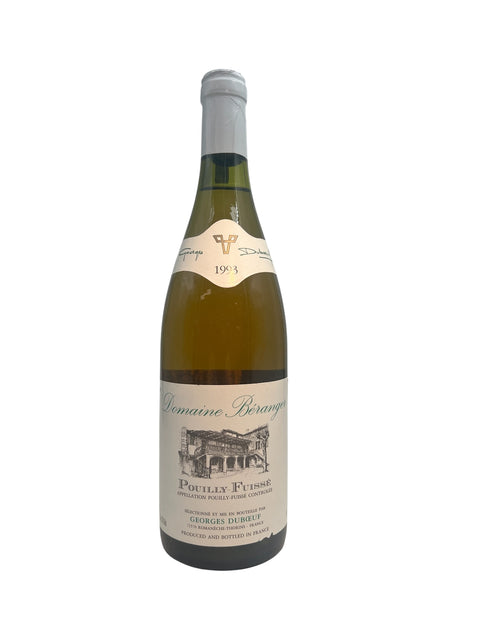 Flaska Pouilly Fuissé Domaine Béranger 1993 vitt vin