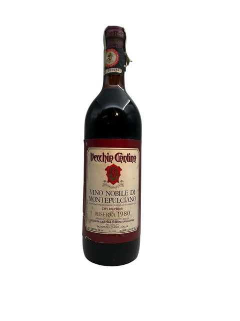 Flaske af Vino Nobile di Montepulciano Vecchia Cantina 1980