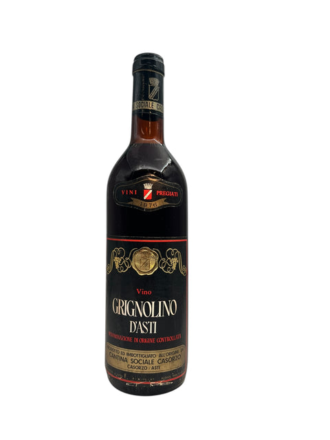 Flaske af Grignolino d'Asti 1976 fra Cantina Sociale Casorzo