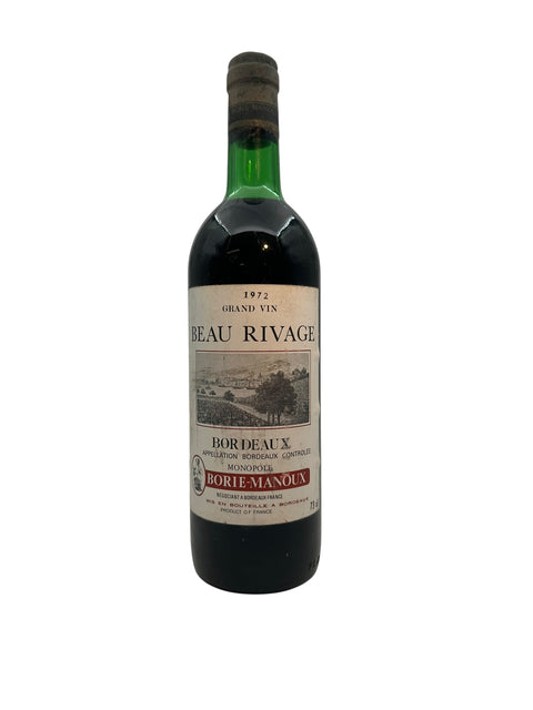 Flaska Beau Rivage Borie-Manoux 1972 Bordeaux rött vin