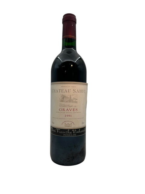 Flaska Chateau Sahuc Graves rött vin från 1991