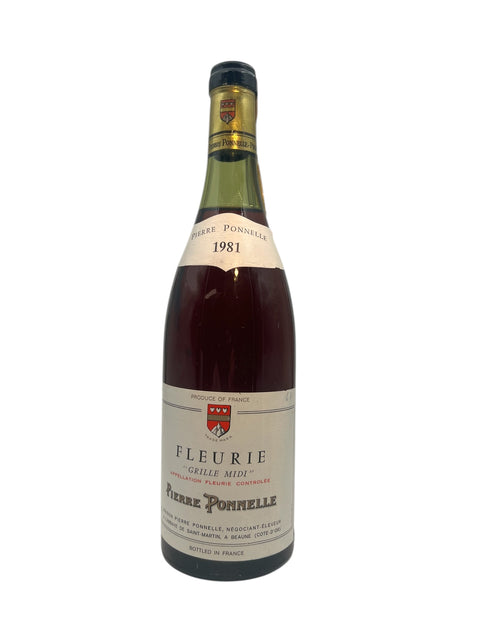 Flaske af Fleurie Pierre Ponnelle 1981 rødvin