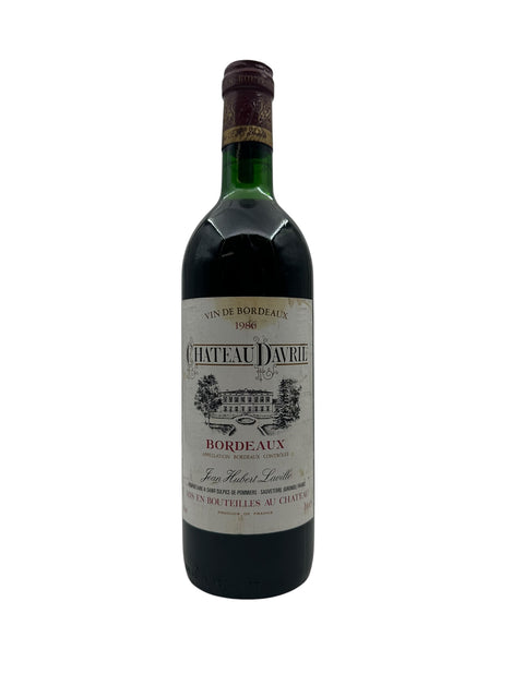 Bouteille de Château Davril Bordeaux 1986