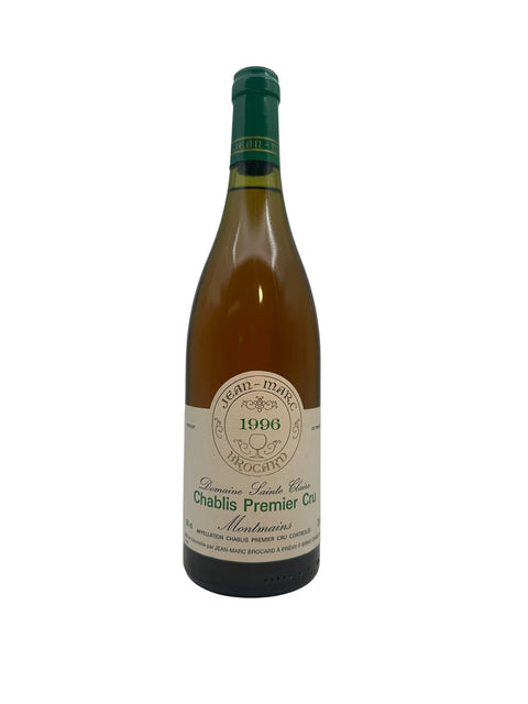 Flaske af Chablis Premier Cru Montmains Jean-Marc Brocard 1996
