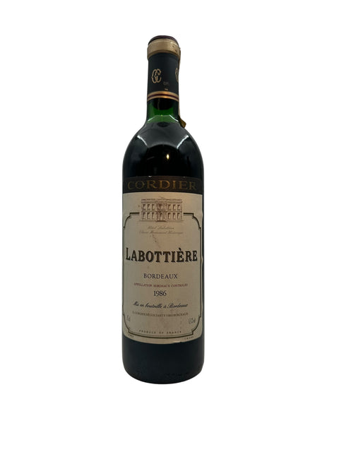 Labottière Cordier 1986 Bordeaux rødvin flaske