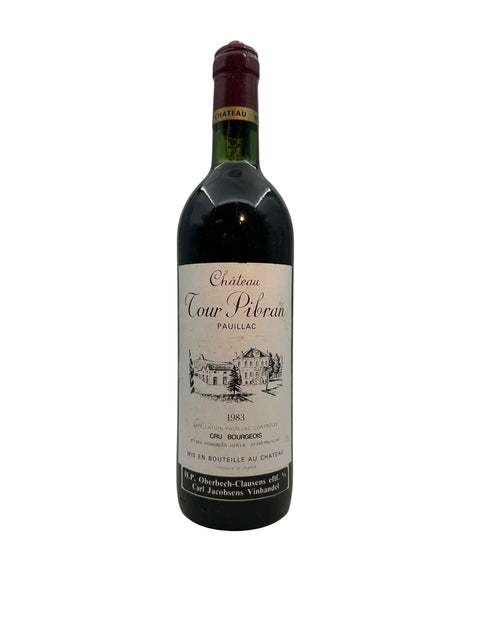 Flaske af Tour Pibran Château 1983 rødvin fra Pauillac