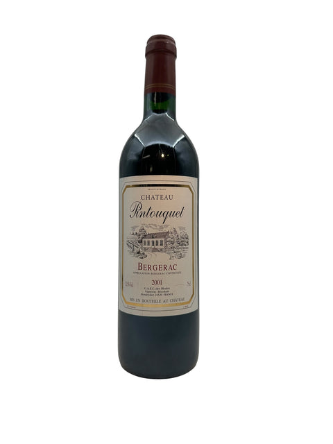 Flaske af Bergerac Chateau Pintouquet 2001 rødvin