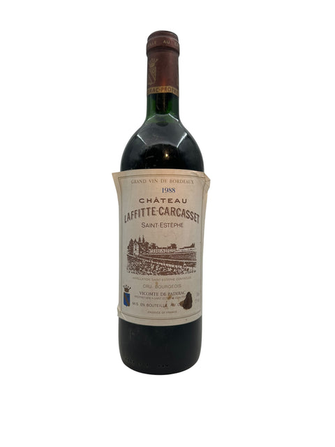Château Laffitte Carcasset Saint-Estèphe 1988 flaske