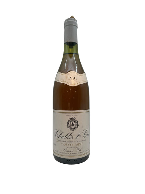 Flaske af Chablis Vaucoupin Quinson Fils 1991