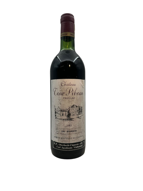 Flaske af Château Tour Pibran 1983 rødvin fra Pauillac