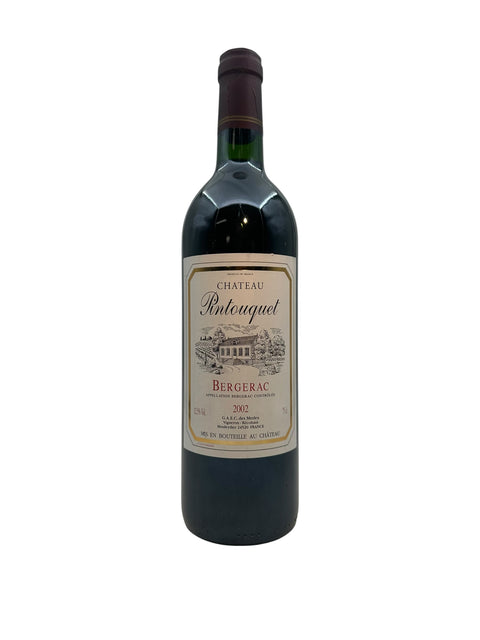Flaske af Bergerac Château Pintouquet 2002 rødvin