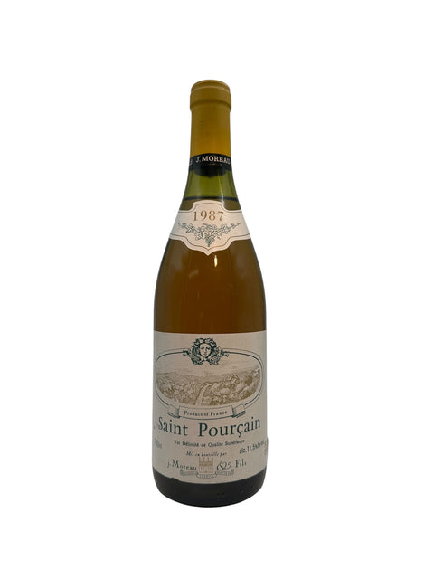 Flaske af Saint Pourçain J. Moreau 1987 hvidvin