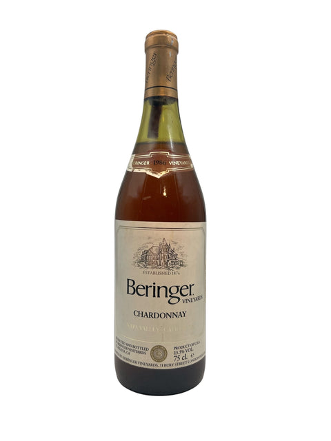 Flasche Beringer Chardonnay aus dem Jahr 1986