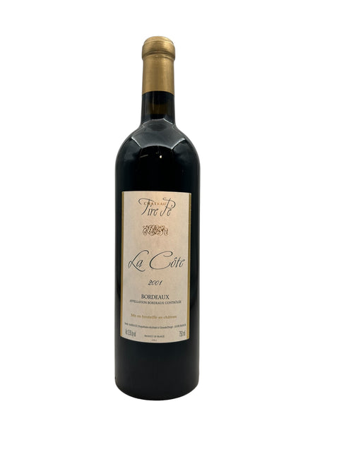 Flasche Rotwein La Côte Château Vire Pé 2001 aus Bordeaux
