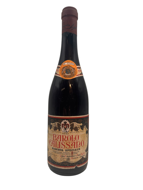 Flaske af Barolo Luigi Calissano 1966 rødvin