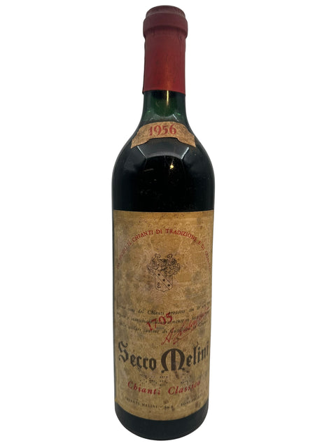 Flaske af Chianti Classico Secco Melini årgang 1956