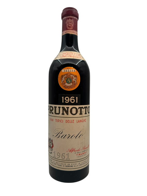 Flaske af Barolo Prunotto årgang 1961