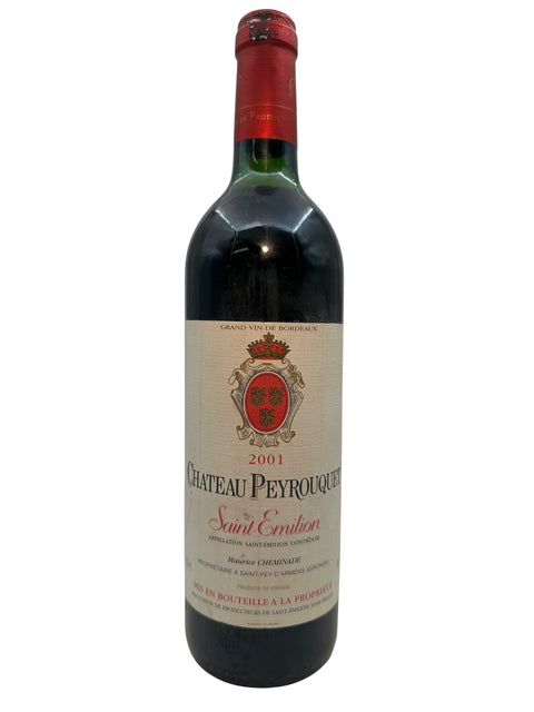Flaske af Chateau Peyrouquet 2001 rødvin
