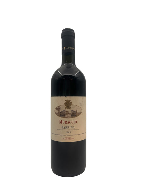 Bottle of Muraccio Parrina 2009 red wine