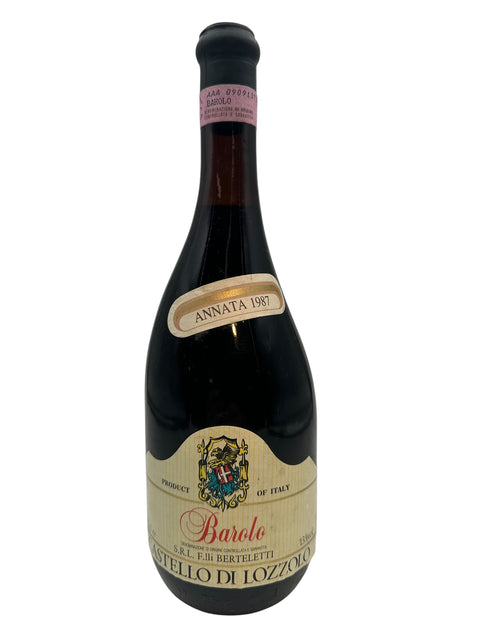 Barolo Castello di Lozzolo 1987 with richly detailed label design