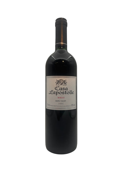 Flaska Merlot Casa Lapostolle 1996 från Rapel Valley