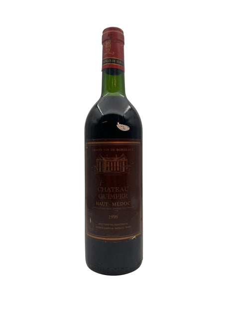Flaske af Chateau Quimper 1996 rødvin fra Haut-Médoc