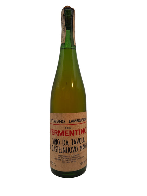 Flasche Weißwein Vermentino Ottaviano Lambruschi 1983