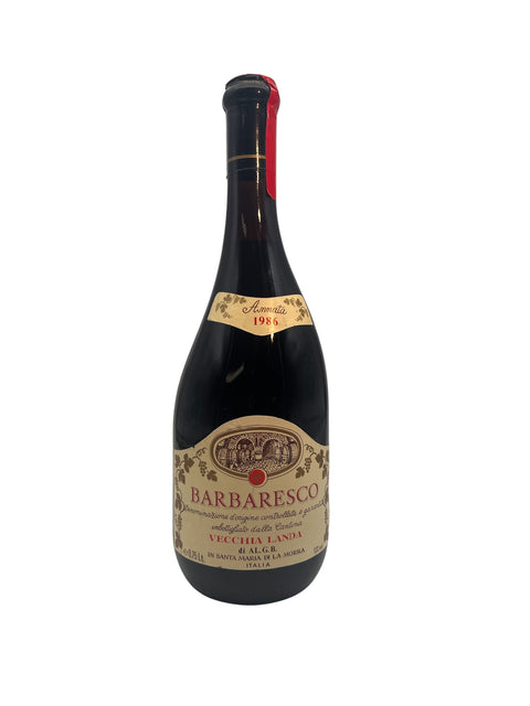 Flasche Rotwein Barbaresco Vecchia Landa 1986