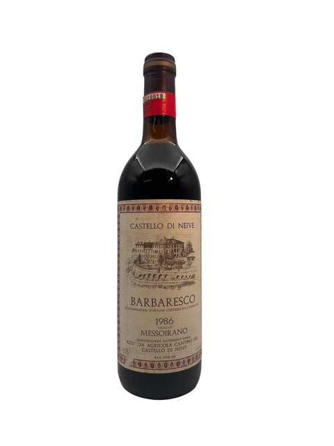 Flasche Rotwein Barbaresco Castello di Neive 1986
