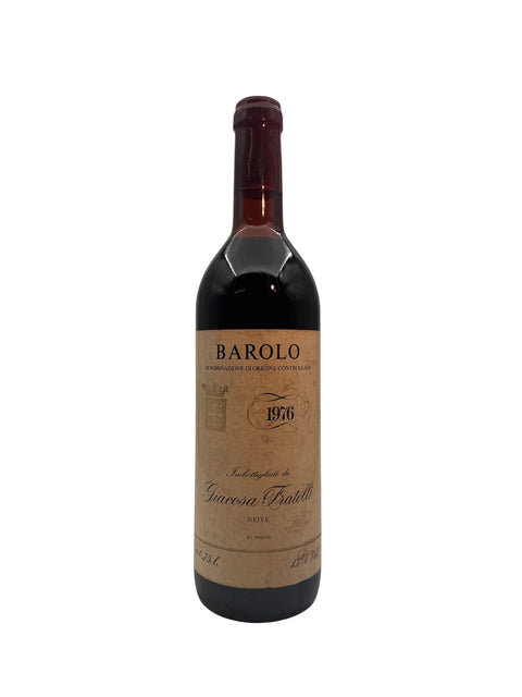 Flasche Rotwein Barolo Giacosa Fratelli 1976