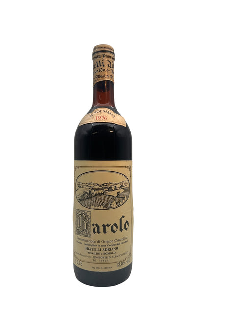 Flasche Rotwein Barolo Fratelli Adriano 1976