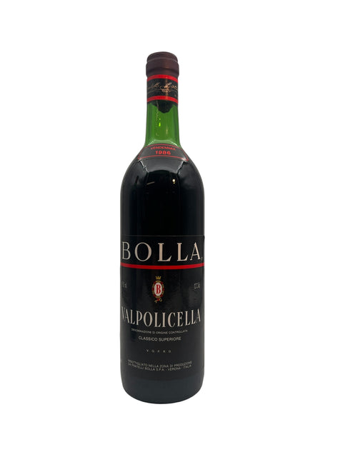 Flasche Rotwein Valpolicella Bolla 1986