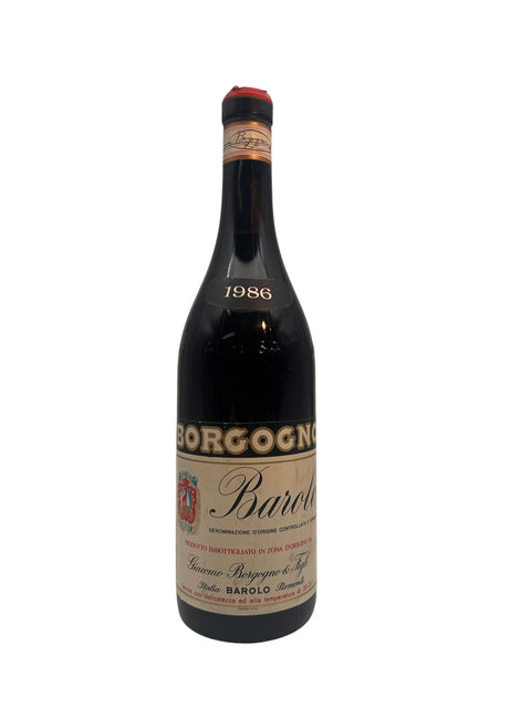 Flasche Rotwein Barolo Giacomo Borgogno 1986